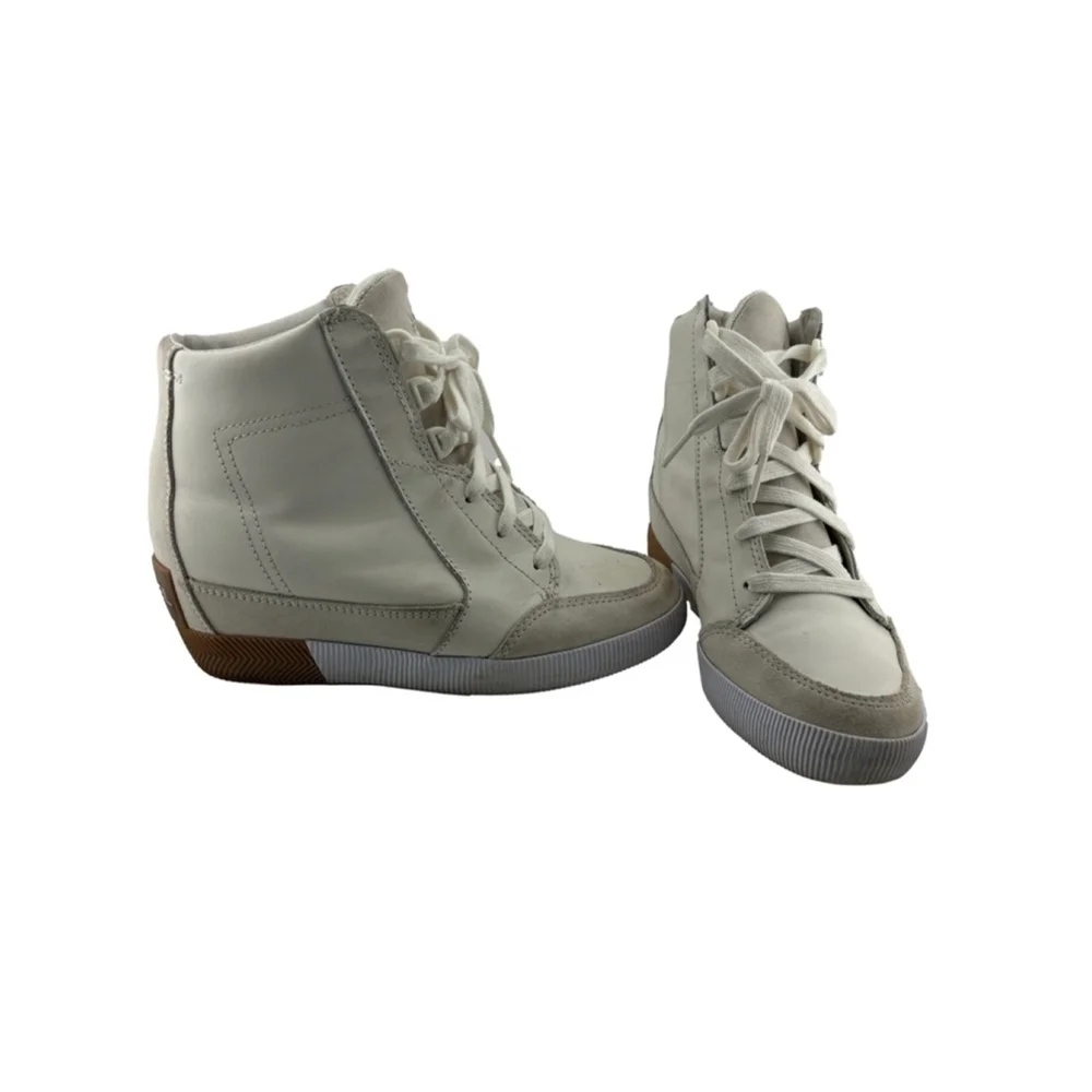 Women's Sorel Out N About wedge Sneakers White Size 7